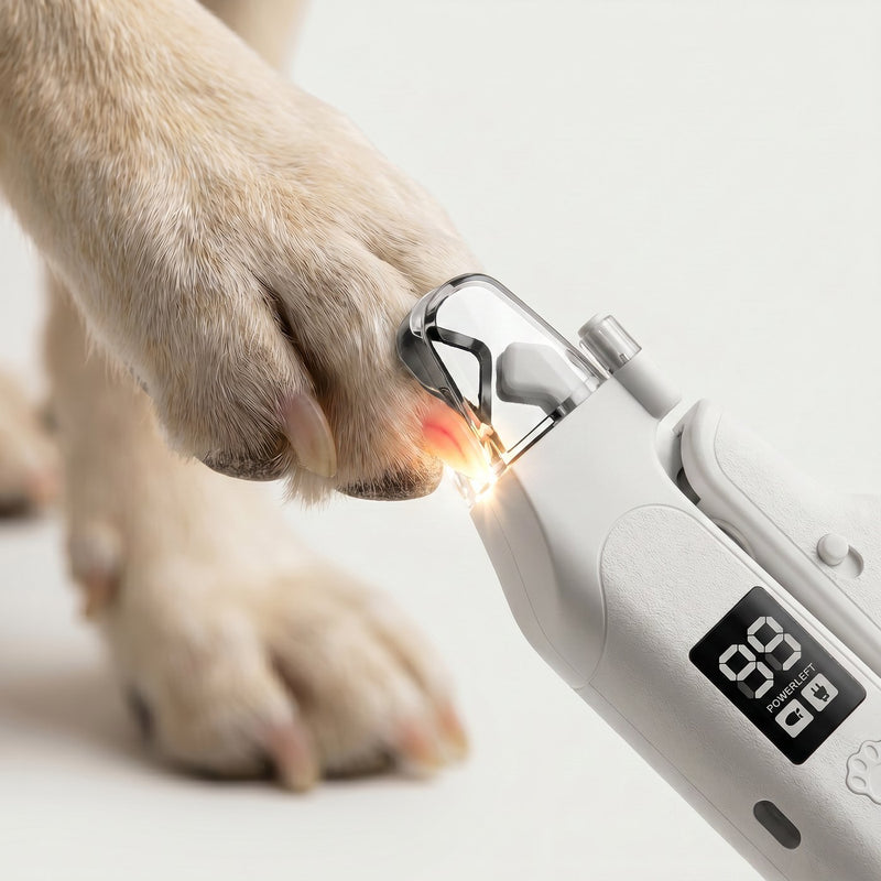קיצוץ בטוח עם anypaw — אור LED שמראה את כלי הדם